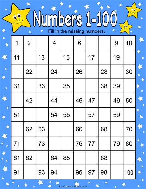 Numbers from 1 to 100 online worksheet .